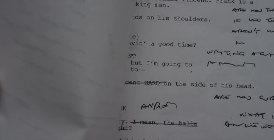 Screenwriter Revising Script