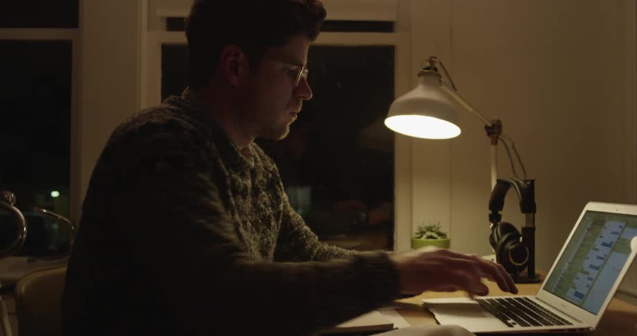 Screenwriter Revising Script