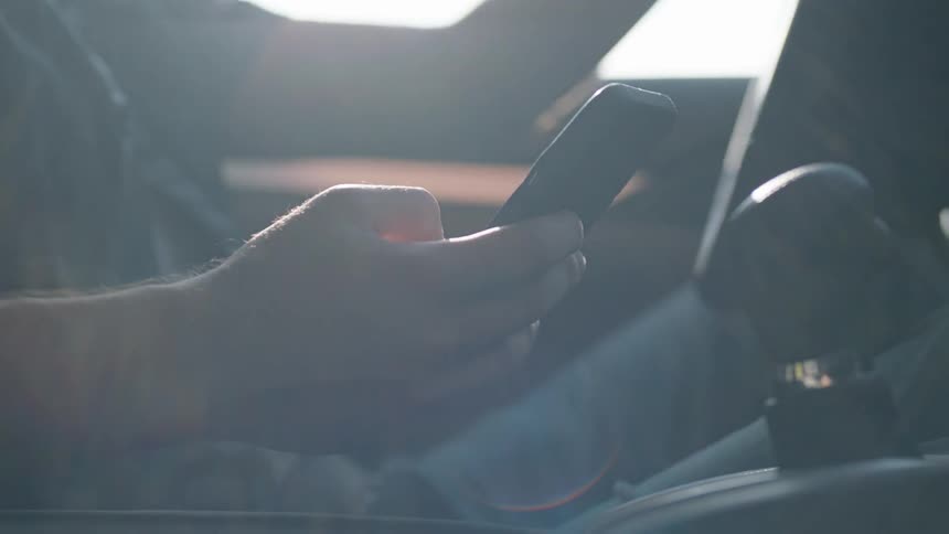 Man On Phone While Driving