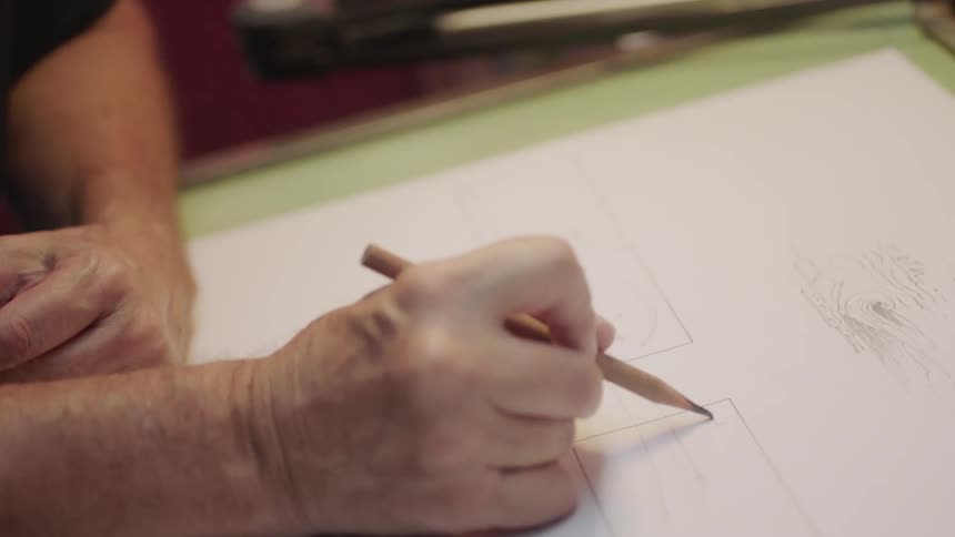 Architect working on a plan