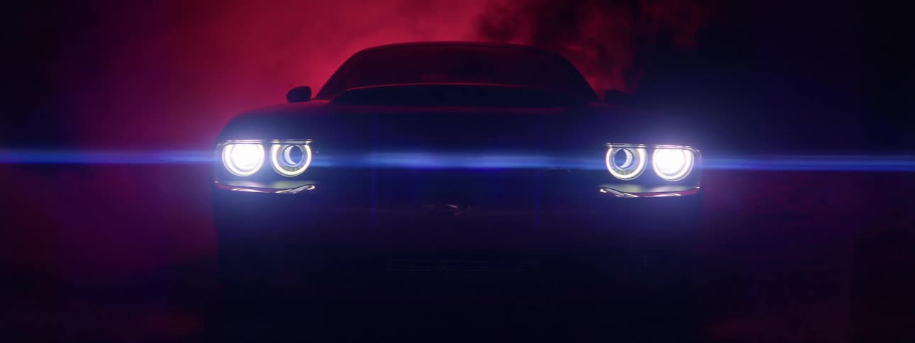 Muscle Car At Gas Station