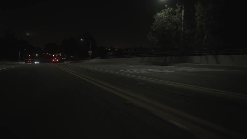 Muscle Car Driving At Night