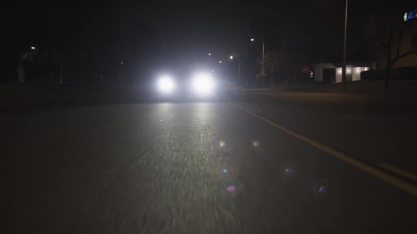Muscle Car Driving At Night