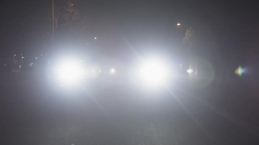 Muscle Car Driving At Night