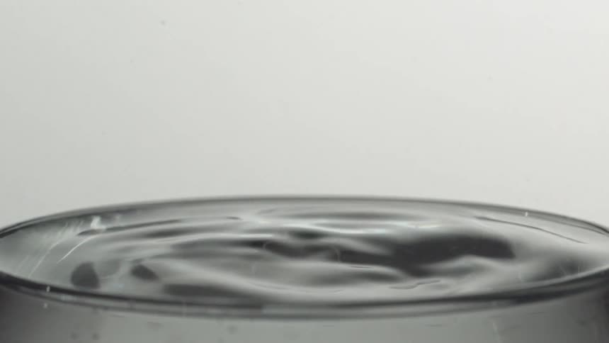 Water sloshing around in a glass