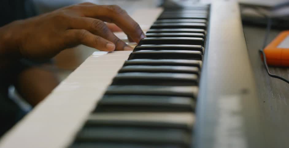 Musician In Home Studio