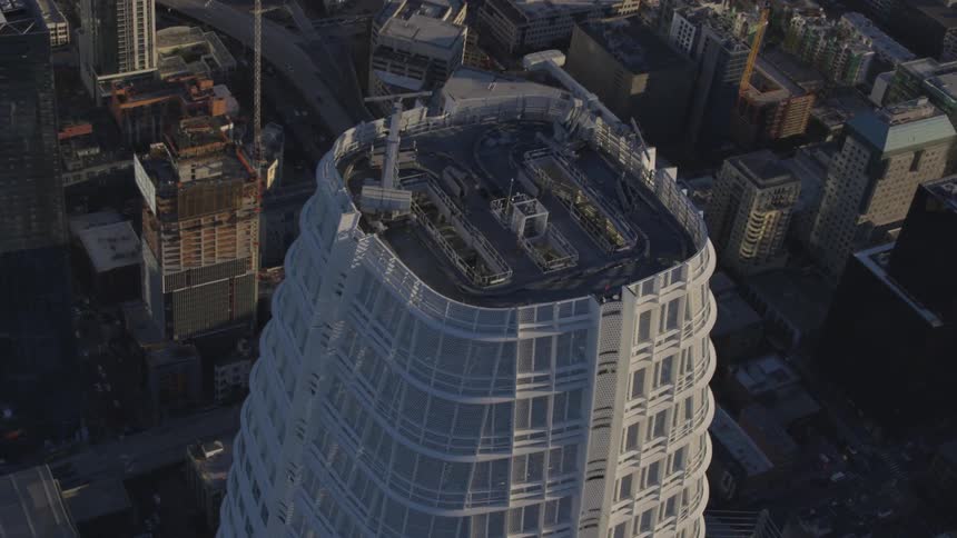 Aerial view of top of building