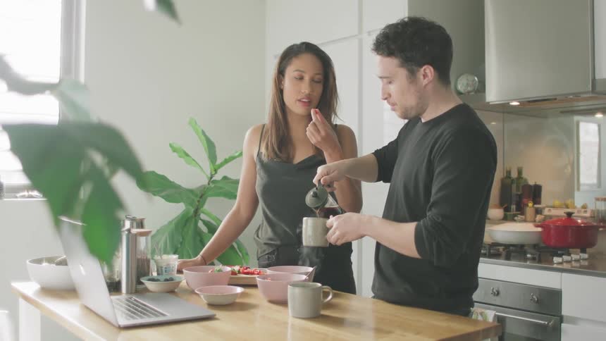 Couple In Kitchen