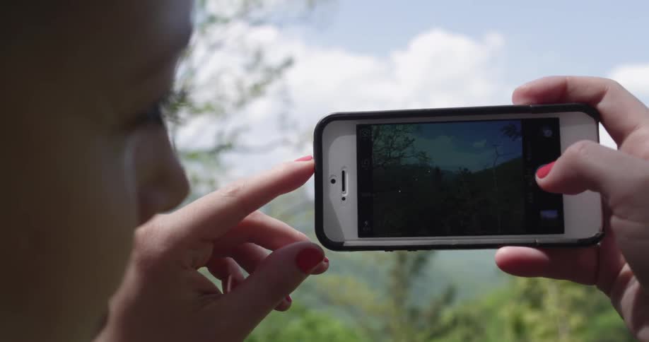 A person using their phone