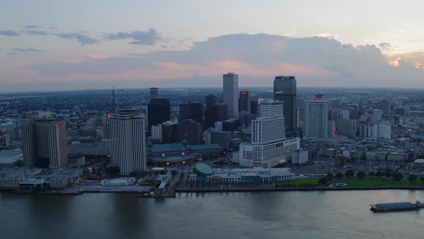 The downtown city is by the coast