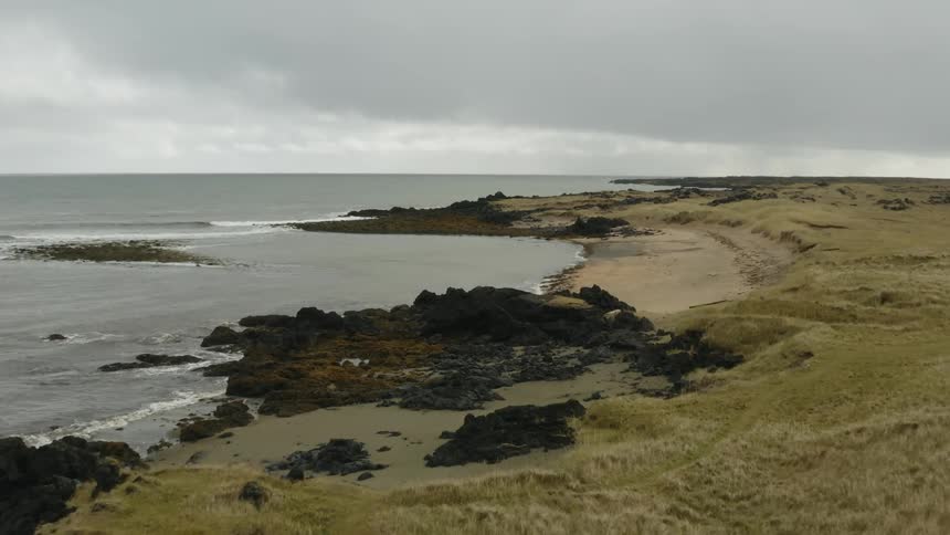 Drone view over a coast side