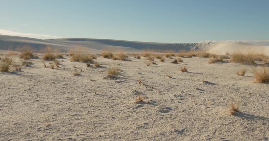 Slow camera movement across a desert