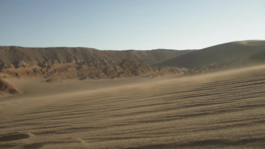 Desert landscape dust