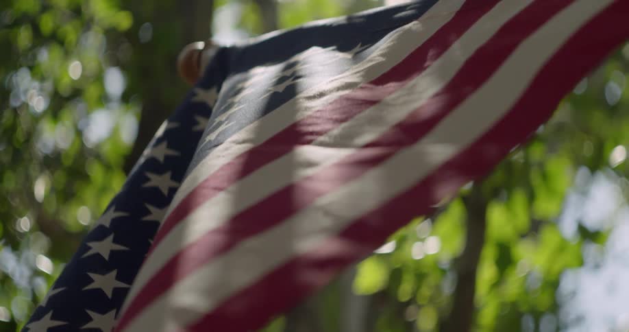A flag lightly blowing in the wind