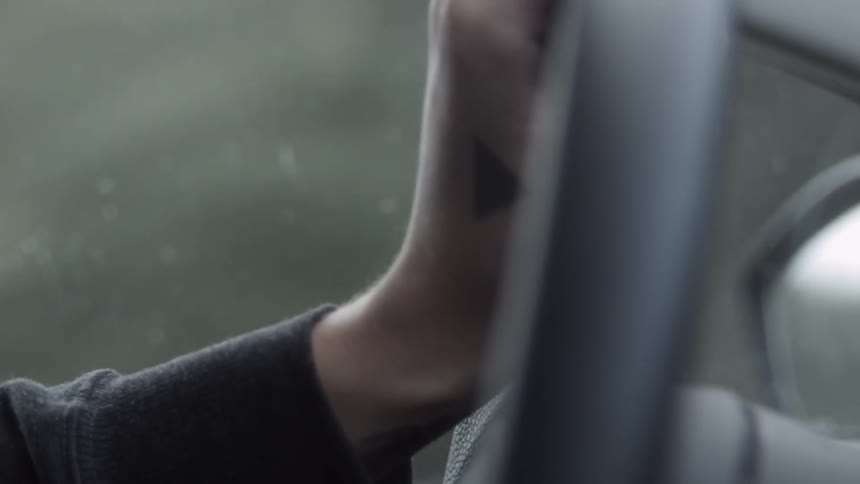 A man is driving
