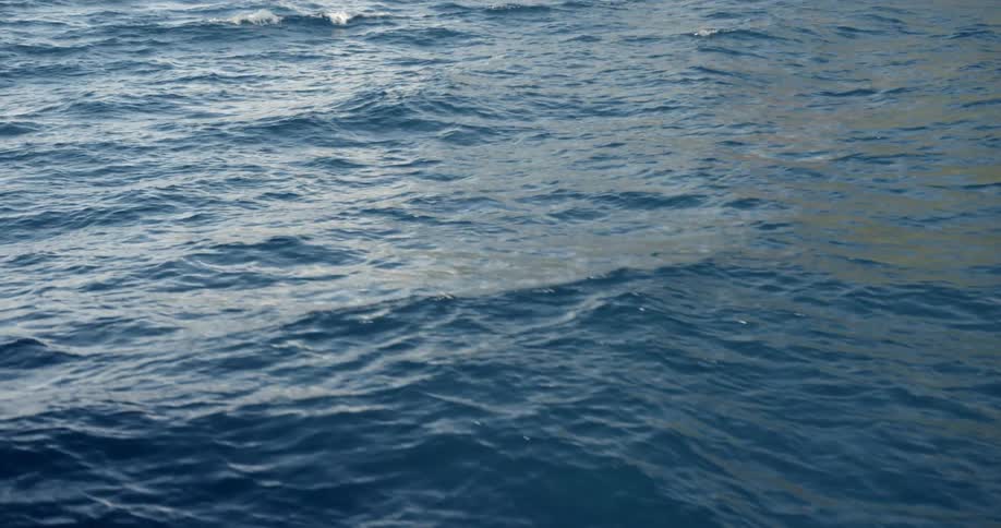 Ocean waves swelling gently