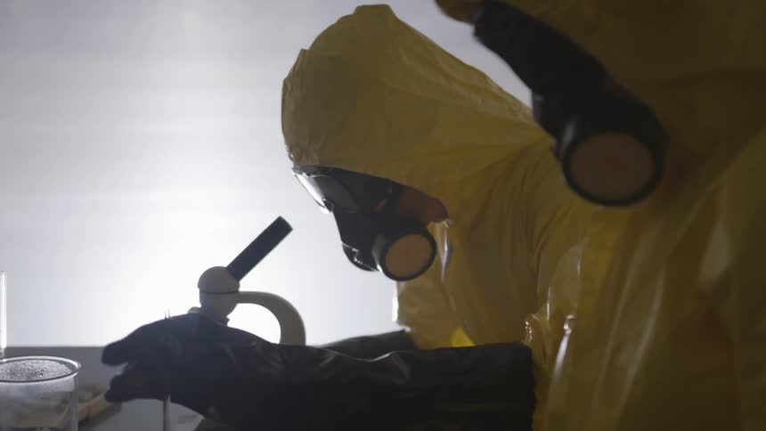 People in hazmat suit
