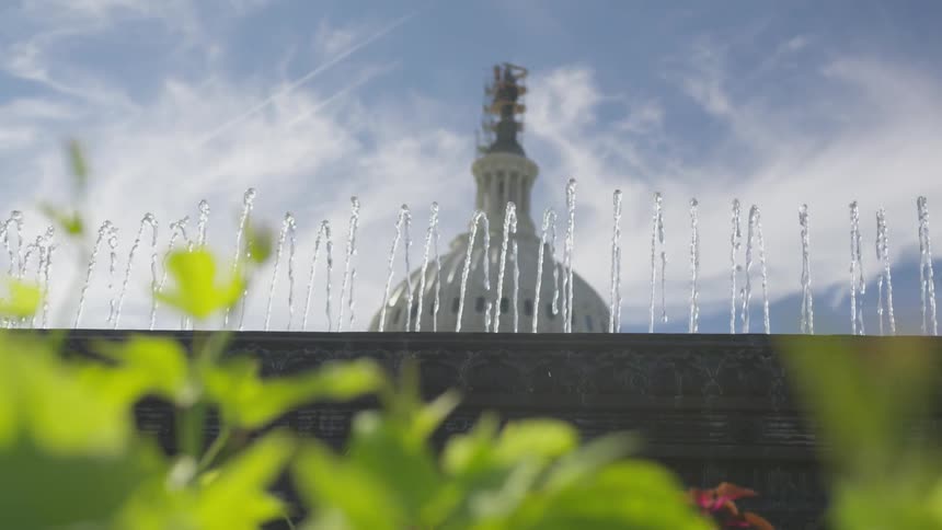 Water fountain is displayed outside a building