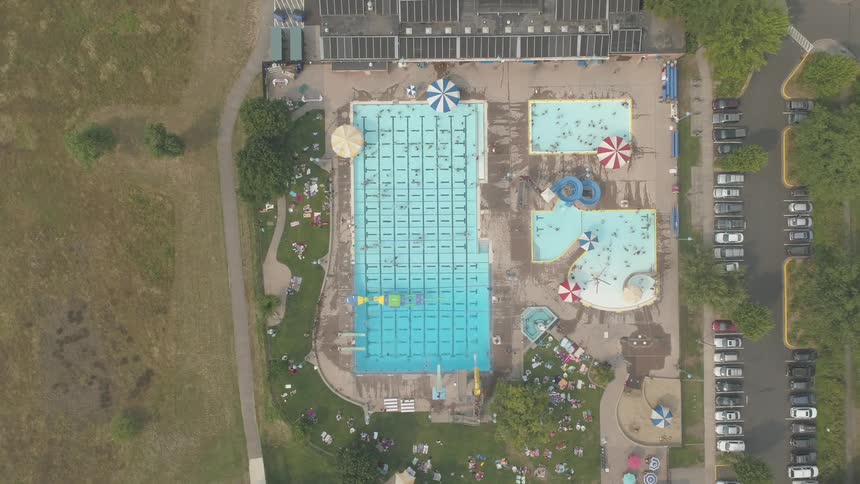 Aerial of waterpark