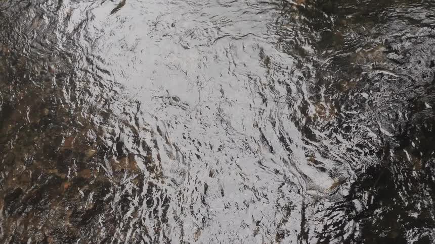 A slow moving river during the day