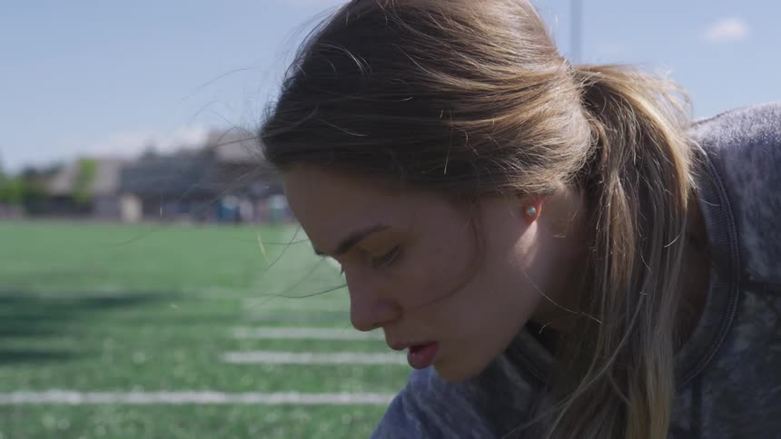Girl on a field