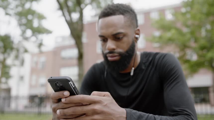 Man looking at phone