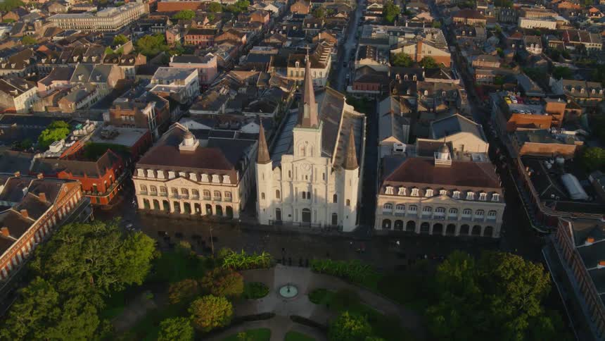 Beautiful cathedral across from a park like setting