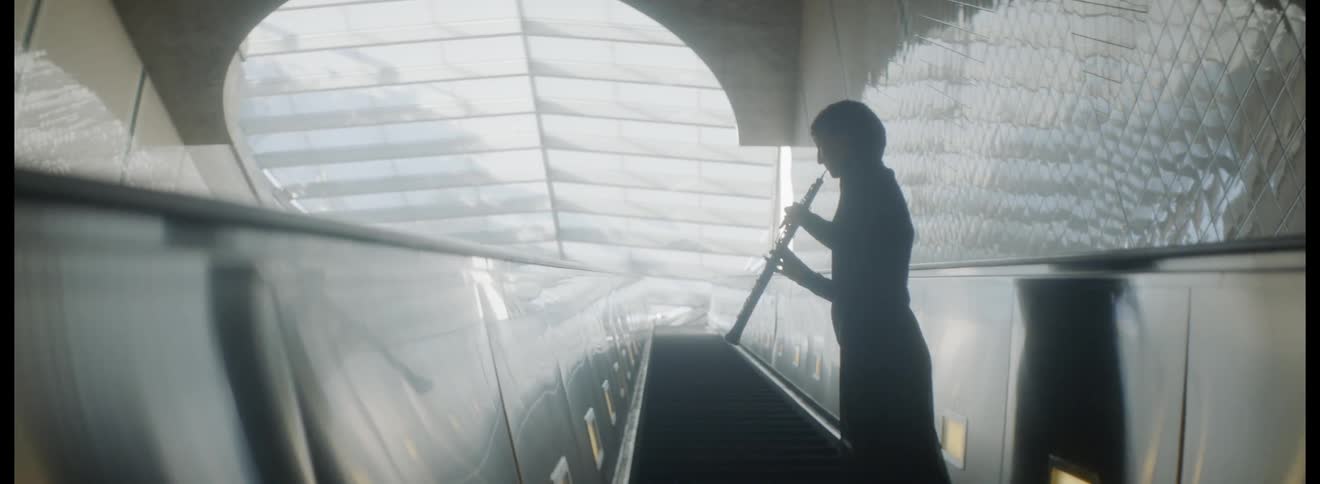 Girl playing oboe