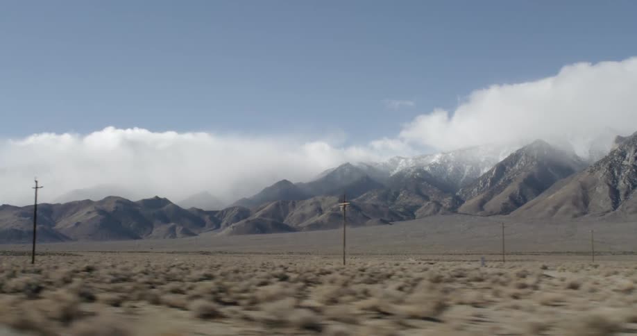 The mountains are covered in clouds