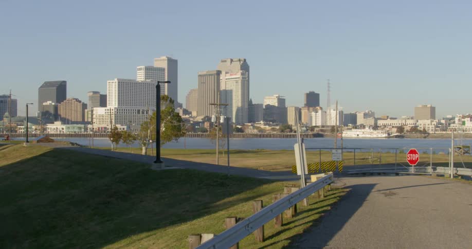 Driving toward a city