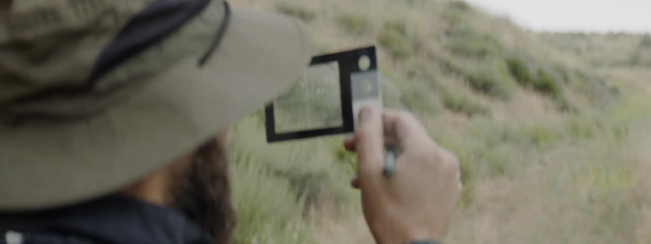 Man recording the environment