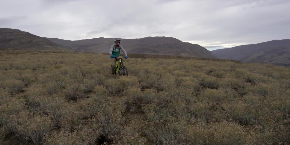 A person riding a bike