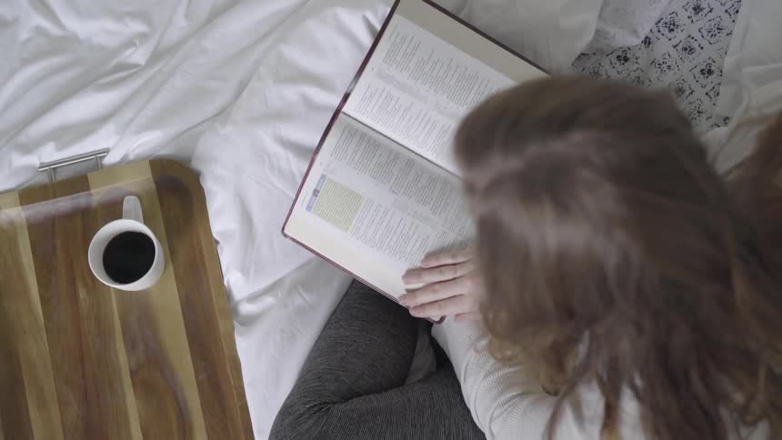 A person is reading a book