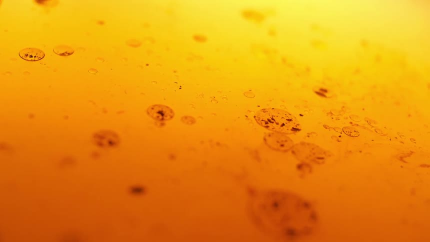 Oil reacting with water