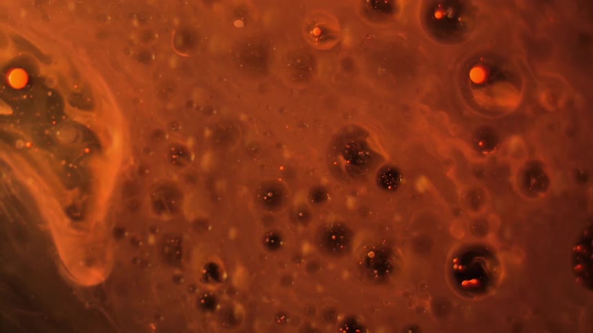 Oil reacting with water