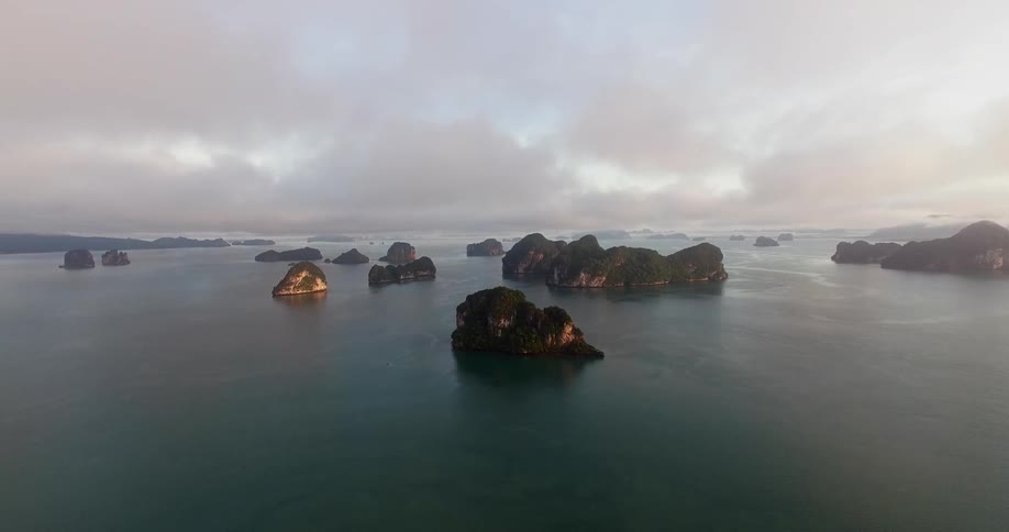 Rocks shown in a bay