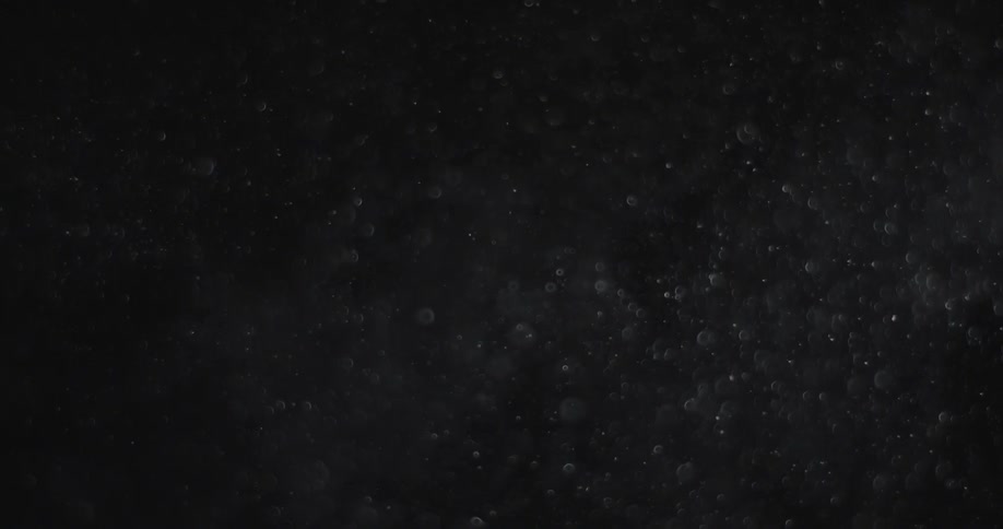 An underwater view with many floating particles slowly swirling around
