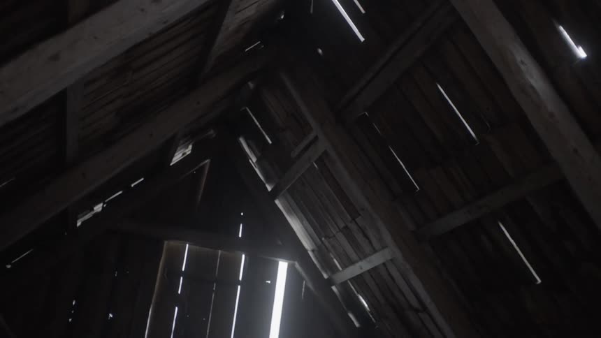 Inside of an old wooden building