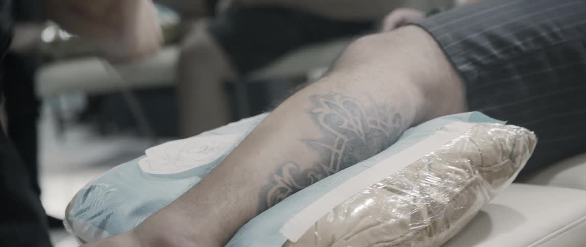 A person getting a tattoo