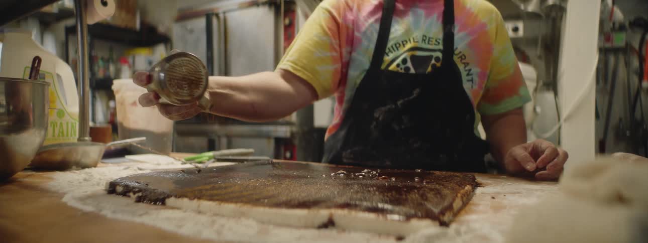Man seasons dough