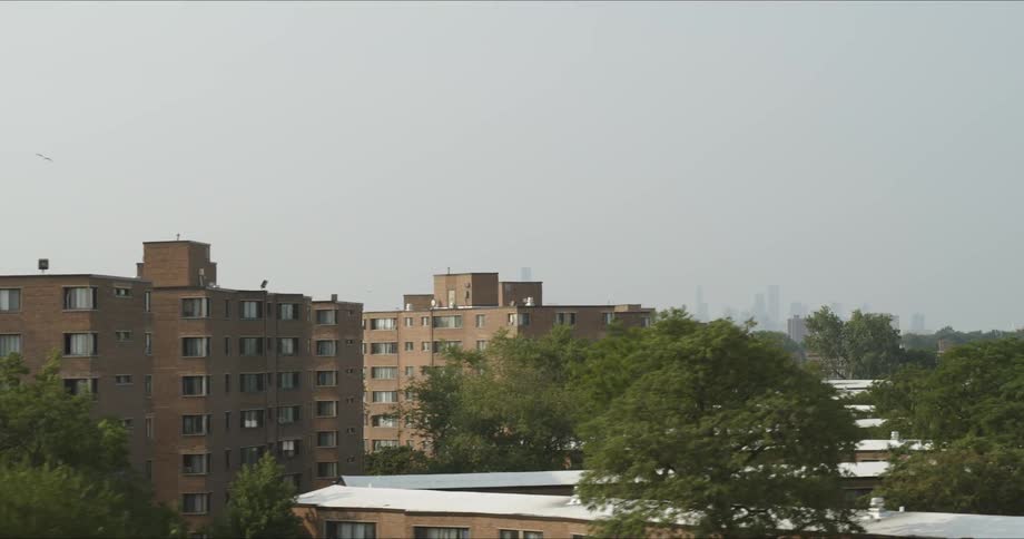 Multiple short and tall apartment buildings