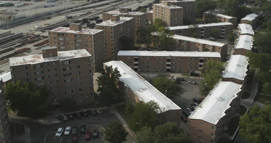 View of apartment buildings