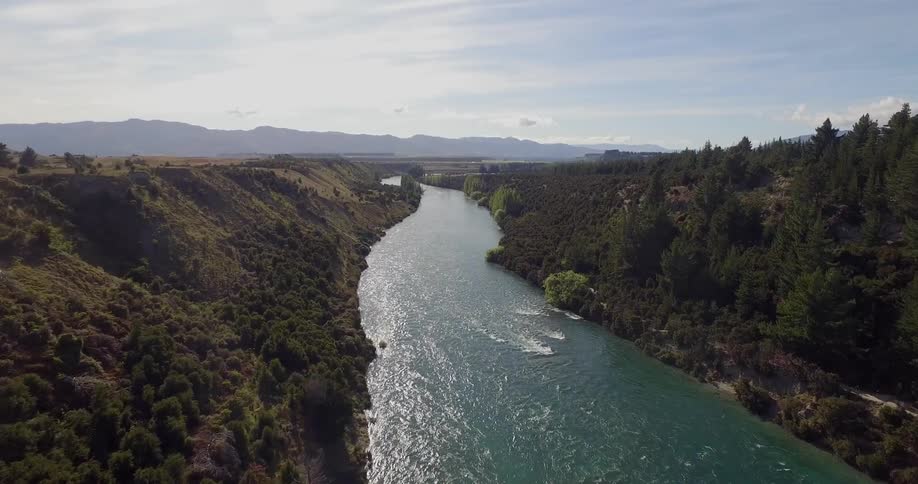 Aerial view of a river