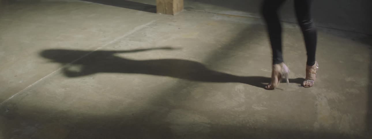 A woman practicing dancing