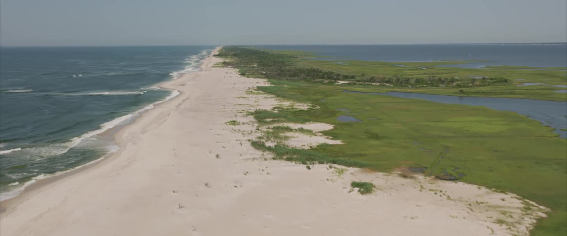 Aerial shot of an island