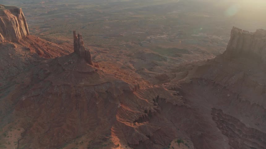 Aerial view of a canyon