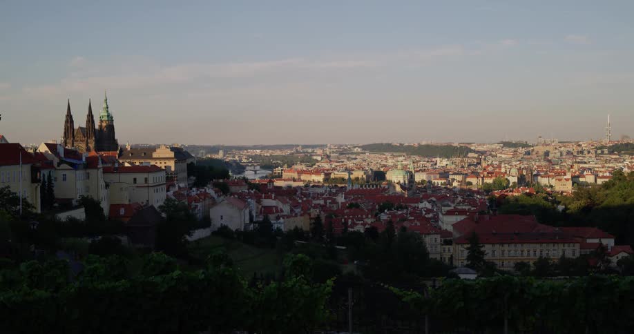 Aerial view of the city of prague