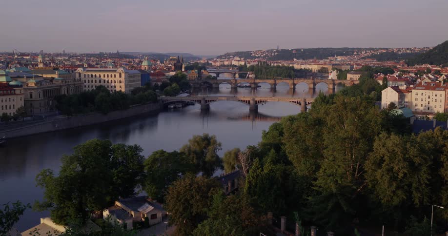 A view of the city is displayed