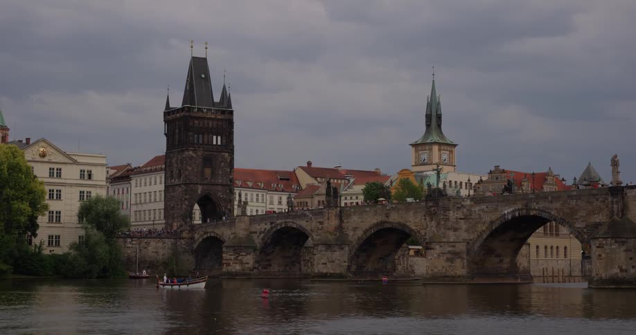 A shot of a city on the water