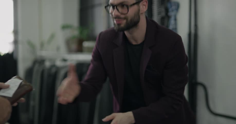 A man is shopping at a store